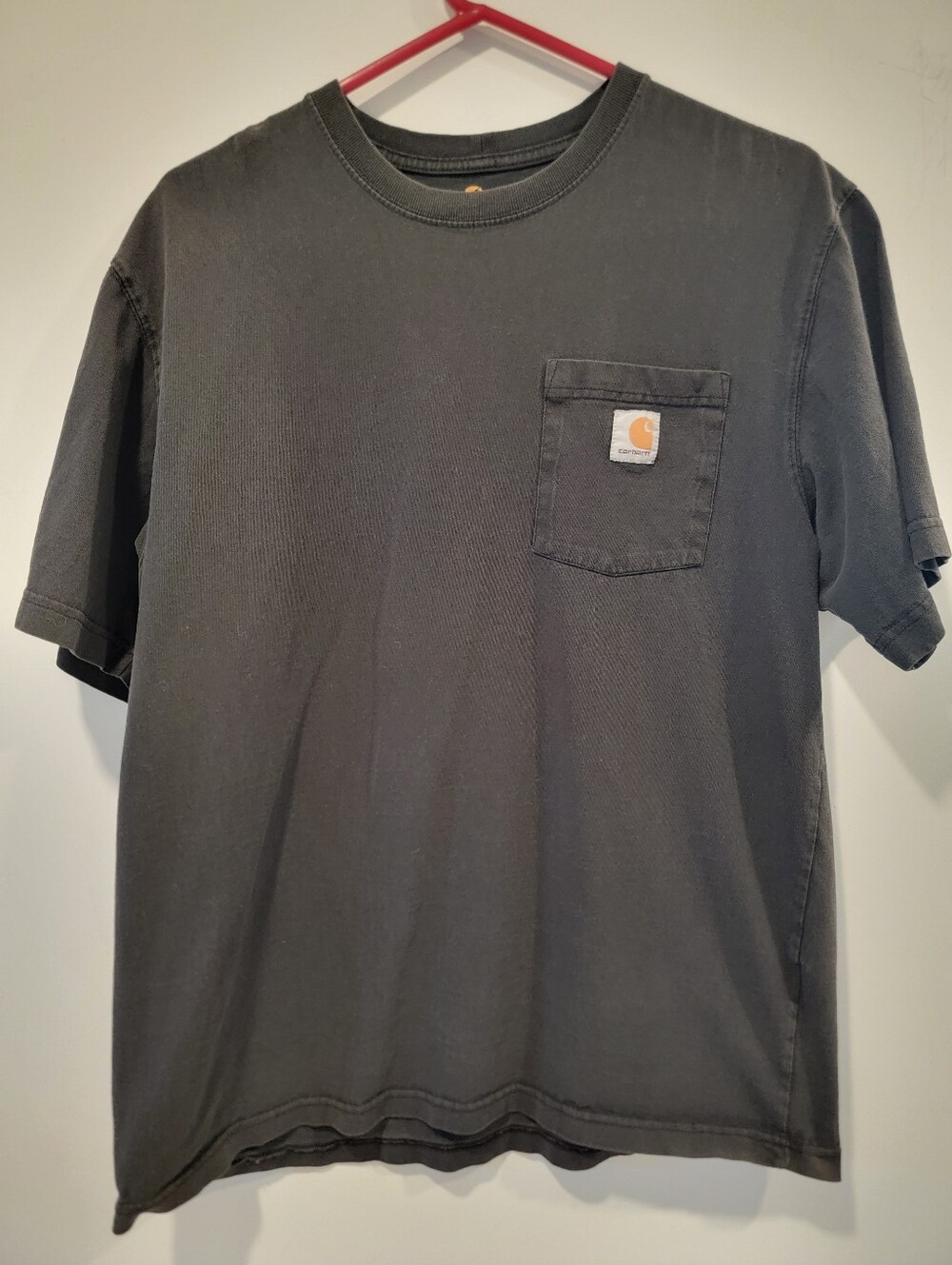 Carhartt 100% Cotton Black Short-Sleeve Pocket Tee w/ Logo Patch & Camo Detail M